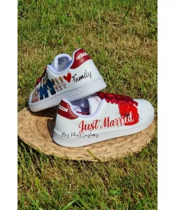 Chaussures personnalisées - La famille unie | Just Married & Fleur