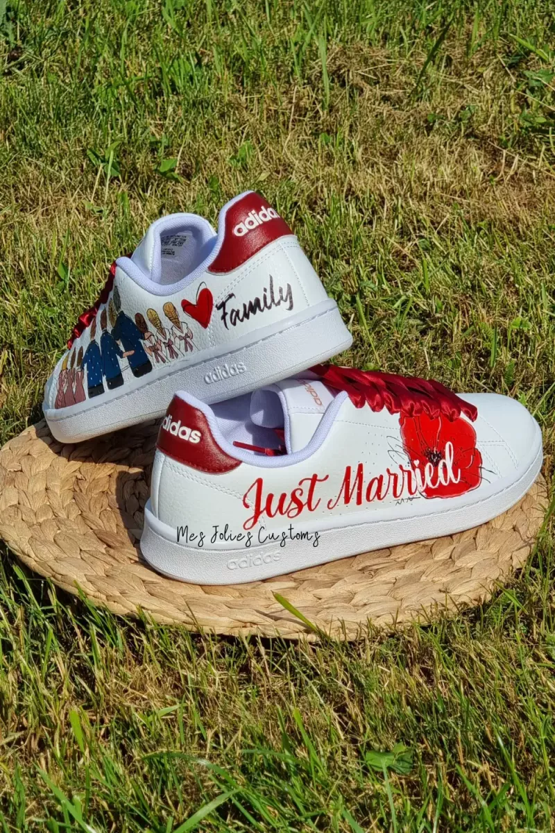 Chaussures personnalisées - La famille unie | Just Married & Fleur