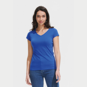 T-shirt femme col v à personnaliser