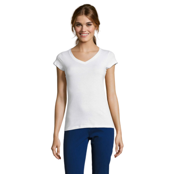 T-shirt femme col v à personnaliser
