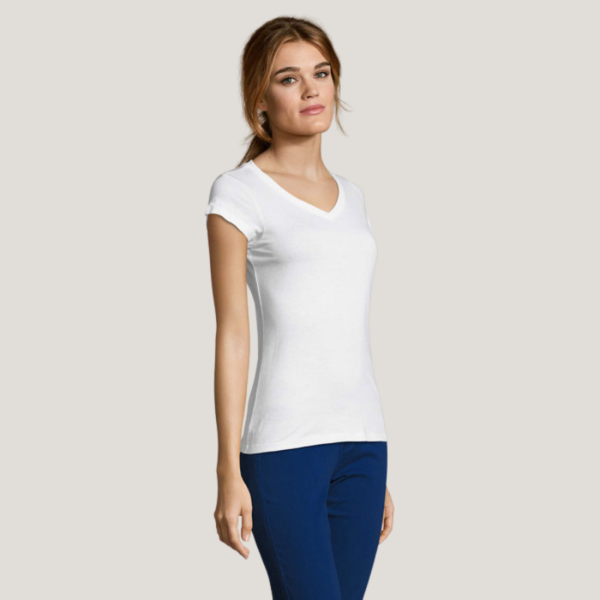 T-shirt femme col v à personnaliser 03